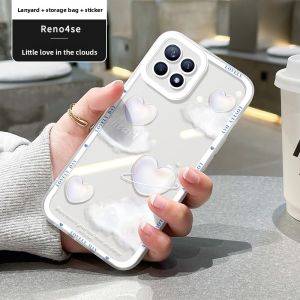 Asina | Cloud Love Design Compatible Reno Series Full Lens Protection Silicone Case
