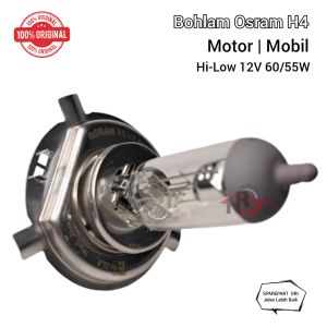 Lampu Bohlam Halogen Depan Motor Yamaha Vixion Scorpio Byson MX King R15 Verza CB 150R CBR 150 R Vixion New Vixion Old Lama Lampu Depan Mobil Nyala Kuning Socket H4 12V 60/55W 55W Hi-Low High Low Beam Motor Mobil Osram Original 64193