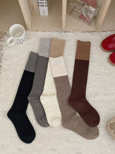 Thickened High-Tube Socks Womens Autumn Winter Warmth Slimming Long Tube Socks Over-Knee Home Comfortable Breathable Socks
