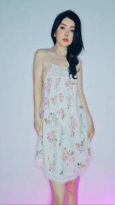 Đầm ngủ lụa mango WANNABE DNS72 váy ngủ cổ yếm phối bản ren xinh xắn tùng xòe tạo vẻ ngây thơ thiên thần cho bạn gái