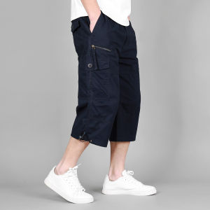 Quần Dài Nam Mùa Hè Cotton Nguyên Chất Quần Dài Thường Ngày Rộng Rãi Quần Dài Công Sở Quần Short Thời Trang Quần Dài Tám