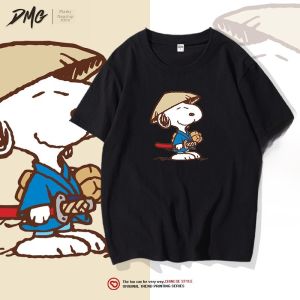 Snoopy Collaborative Summer New Loose Pure Cotton Short Sleeve Mens Trendy Brand INS Versatile Half Sleeve Top T-Shirt