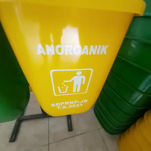 TEMPAT SAMPAH FIBER OVAL ORGANIK NONORGANIK TONG SAJA
