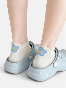 PRIMEET | Invisible Anti-slip Thin Summer Carton White Ankle Socks