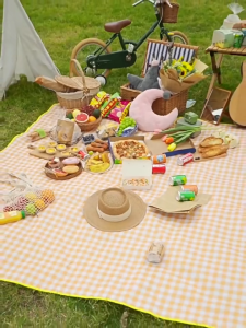 300*200cm tikar lipat/tikar piknik/tikar piknik tahan air/tikar lipat tahan air untuk luar ruangan tikar pantai tahan air tikar berkemah/tikar bermain bayi