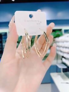 ANTING TITANIUM KOREA PEREMPUAN DEWASA AKSEN KOTAK 2 LAPIS AKSESORIS HIASAN TELINGA TERMURAH ANT80 ZIORRA