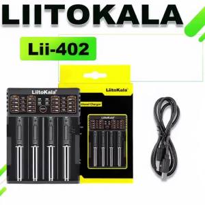 Liitokala LII-402 Universal Smart Battery Charger for 18650 26650 18500 And Other Sizes - Multiple Battery Compatibility