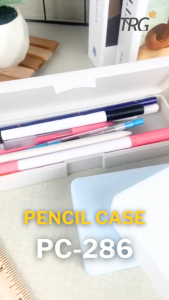 TRG Soft Plastic Pastel Color Pencil Case PC-286 - Tempat Kotak Pensil Tahan Air Alat Tulis Plastik PP TRG