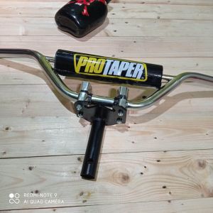 satu paket stang protaper trail stir crome adaptor Honda suzuki busa protaper untuk jenis motor bebek dan matic Honda suzuki vario skywafe beat supra shogun karisma