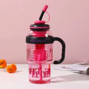 1400ml Big Mug Ins Style Water Cup High-looking straw kettle cute sports water cup Outdoor Travel Kettle