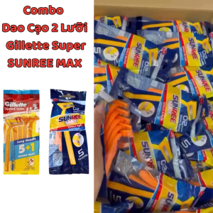 Dao Cạo SUNREE MAX Cán Vàng làm từ thép không gỉ dễ dàng tháo lắp an toàn cho người sử dụng