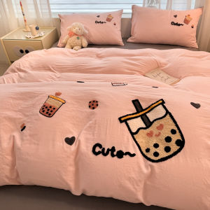 Bộ Chăn Ga Gối Đệm Được Giặt Được Hoạt Hình Không- Cotton Vải Bông Nguyên Chất Cotton Vải Bông Ba Mảnh Sinh Viên Bộ Ga Trải Giường Trải Giường Sử Dụng Tại Nhà Trong Ký Túc Xá