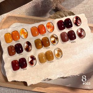 MIANEL 10ML ยาทาเล็บเจลสีน้ำตาลคาราเมลลายกระดองเต่า สไตล์น่ารักสำหรับต้นฤดูใบไม้ร่วง รุ่นใหม่ปี 2025 สีน้ำตาลมาลลาร์ด