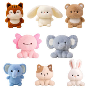 Comfort Plush ของเล่นกระต่ายแมวช้างตุ๊กตาเครื่องประดับขนาดเล็กตุ๊กตาใหม่ Kawaii นุ่มชุดสัตว์ตุ๊กตาของเล่น Birth ของขวัญตกแต่งบ้าน