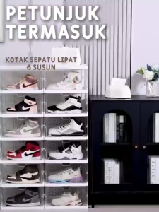 Kotak Penyimpanan Peralatan Dapur Multifungsi Rak Tas Rak Sepatu Box Transparan