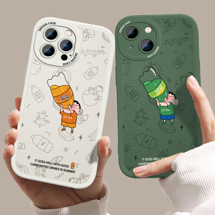 Hontinga Casing Case For Realme Realme 5i 5s Realme 6i Case Cute Cartoon  Crayon Shinchan leather Soft Silicone Phone Case Full Cover Camera