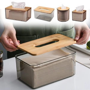 Tissue Box Holder Tissue Clear Box Napkin Paper Dispenser Room Coffee Table Paper Box Towel Box Paper Drawer
