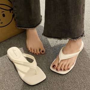 Flip Flops Women Summer Outdoor Non-Slip Soft Bottom 2024 New Arrival Internet Celebrity Chunky Heel All-Matching Beach Vacation Sandals Women