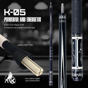 KONLLEN Maple Pool Cue K-05 Series Low Deflection Profession Ultra-smooth Carbon Tube Inside Billiard Pool Sticks with 12mm tip