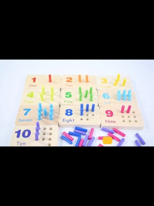 Childrens Montessori Baby Number Toy Math Counting Matching Learning Stick Early Education Toy