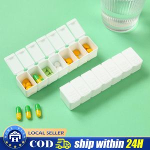 Travel Pill Box Holder Weekly Medicine Storage Organizer Container Tablet Dispenser Independent Lattice Pill Case