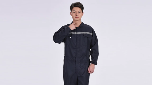 Safety Work Jacket Labor Protection Uniform Jumpsuit Protective Suit With Elastic Cuffs Breathable Comfortable Workshop Factory Employee Work Uniform