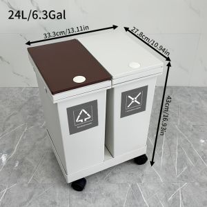 Mabalo | Large Capacity Wheeled Sorting Bin Dual Buckets