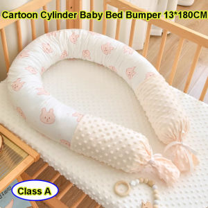 Multifunctional Cotton Crib Bumper Safety Guard Rail Fence Removable Cylindrical Baby Long Pillow