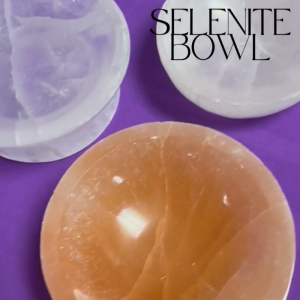 SI Selenite Bowl Crystal (Round) Purification Plate Natural Stone Crystals Charging