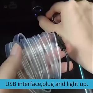 1/2/3/4/5M LED Decorative Lamp Flexible Neon Cable Strip USB Interior Lighting for Vehicles Party Mood Diode Ambient Lights