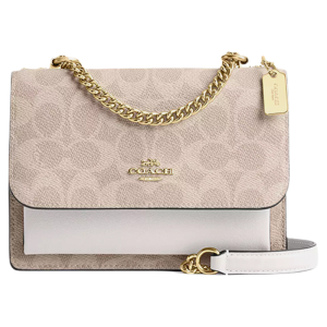 Coach Klare Mini Accordion Bag 2024 New Chain Shoulder Crossbody Bag Womens Fashion Small Square Bag PVC Leather