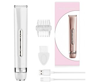 Máy Cạo Điện Không Thấm Nước Dành Cho Nữ 2 Trong 1 Đầu Kép Máy Tỉa Lông Bikini Máy Tẩy Lông Không Đau Máy Cạo Râu Cho Mặt Nách Chân - IPX7