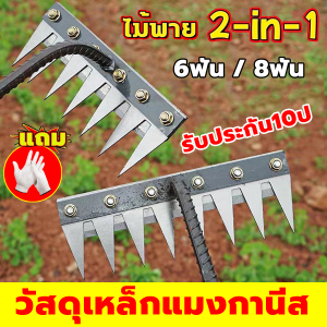 เหล็กหนาพิเศษ!คราดถากหญ้า 8ฟัน6ฟัน คลาดเหล็ก คราด คราดหญ้า ใช้ขุดดิน ขุ่นถางหญ คาดหญ้า คราดมีด้าม คราดเหล็ก ขอบหนา คาดหญ้าเหล็ก คราด อุปกรณ์ทำสวน จอบ คราดทำ มีดจอบ ฟันกำจัสวน จอบถากหญ้า คราดฟันฉลาม คราด มีดจอบ ฟันกำจัดวัชพืช ส้อมถอนหญ้า คราดหญ้า