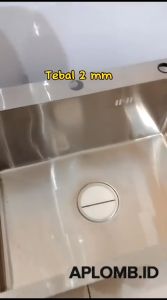 Sink Kitchen 60x45 CM Hitam / Bak Cuci Piring 1 Lubang Hitam / Bak Cuci Piring Premium / Kitchen Sink Hitam Premium 60x45