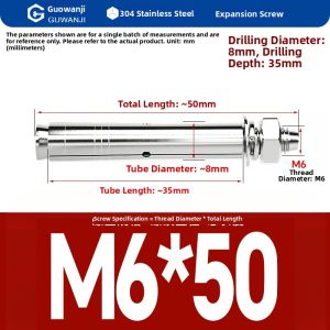 GUWANJI | 304 Stainless Steel Expansion Bolts