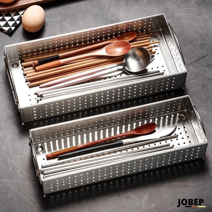 Khay rổ đựng muỗng đũa thìa dụng cụ nhà bếp ráo nước Inox 304 JMD02 cao ...