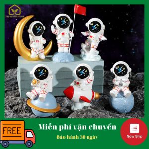 Bộ 6 Mô Hình Phi Hành Gia Mẫu Mới Du Hành Vũ Trụ - Mô Hình Decor Trang Trí Nhà Cửa / Xe Hơi