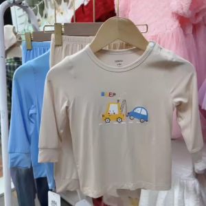 Đồ bộ dài tay mặc ngủ cho bé từ 9-36M đồ thun mặc ngủ giữ ấm cơ thể cho bé