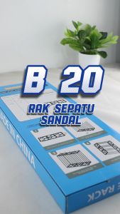 Rak Sepatu Dan Sandal Stainless Aesthetic 4 Susun Minimalis Rak Susun Plastik Serbaguna B-20