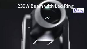 230w 7R beam moving head with led string 12 colors 16 patterns 6+12 double-layer prismrainbow effect LCD disaply