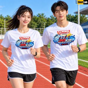 Century Tuna Marathon Inspired Athletic Tee Breathable Lightweight Stylish for Running Training