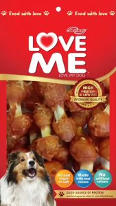 LOVEME ขนมสุนัข กระดูกพันสันใน ยี่ห้อ LoveME(แบบซอง) ขนาด 300g.