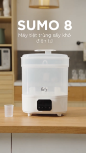 Máy Tiệt Trùng Hơi Nước Sấy Khô Điện Tử FATZBABY SUMO 8 Đế Đun Lớn Gia Nhiệt Nhanh Tự Động Bảo Quản