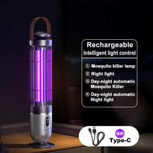 Parkson | Mosquito Killers Lamp UV Lamp-Traps Type-C Night Electric Insects Zapper Lamp Mosquito Lure Light for Bedroom Outdoor Camping