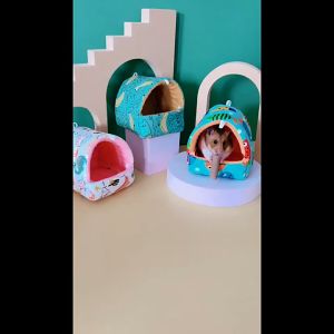 Local Delivery-Sugar Glider Guinea Pig Hamster Warm Cotton Nest Cage Hanging Nest House 仓鼠棉窝密袋鼬窝蜜袋鼯窝小宠金丝熊棉窝兔子窝荷兰猪花枝豚鼠窝