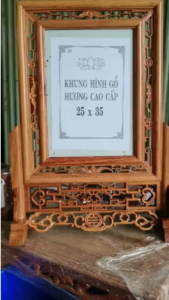 Khung Ảnh Thờ Đục Kép Gỗ Hương Đá – Họa Tiết Tinh Xảo Mẫu Mới Sang Trọng
