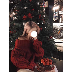 Pure Desire Spicy Girl Atmosphere Knitted One-Shoulder Sweater Womens Autumn Winter High-End Elegance Lady Christmas New Year Top
