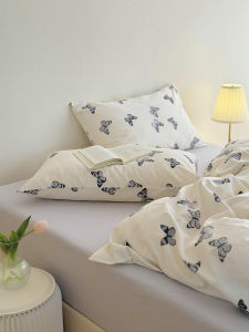 Simple Modern Pure Cotton Single Double Three Piece Bedding Cover Student Dormitory Comforter Cover Durable Skin-friendly