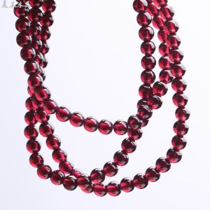 Ice Transparent Three Circle Bracelet Womens Style 8A Grade Wine Red Tourmaline Bracelet Fashionable Punk Style Jewelry