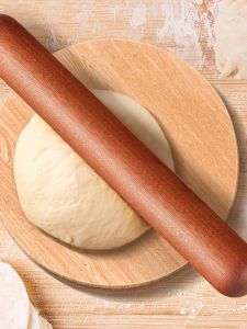 High-End Solid Teak Wood Rolling Pin Extra Large Size for Home Use Kitchen Essential Tool for Rolling Dumpling Skin